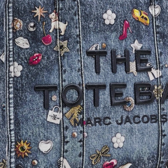 Marc Jacobs The Trompe L'Oeil Trinket Canvas Medium Tote Bag NWT - Picture 6 of 6